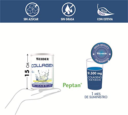 Weider Collagen. Con Ácido Hialurónico, Magnesio y Vitamina C. 100% Peptan. Cero grasas. Cero azúcar. Keto. Weider Collagen. Con Ácido Hialurónico, Magnesio y Vitamina C. 100% Peptan. Cero grasas. Cero azúcar. Keto.