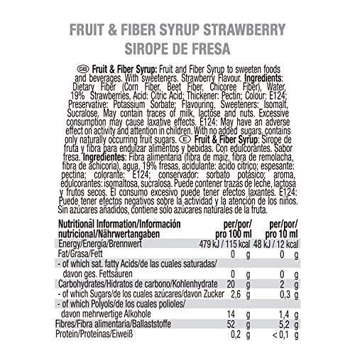 Weider Fruit & Fiber Syrup Fresa 250 ml. Sirope de fresa Bajo en azĂșcares 49% de Fibra Con fruta real. Weider Fruit & Fiber Syrup Fresa 250 ml. Sirope de fresa Bajo en azĂșcares 49% de Fibra Con fruta real.