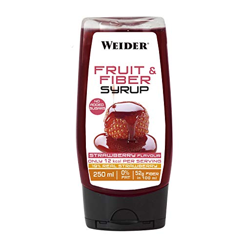 Weider Fruit & Fiber Syrup Fresa 250 ml. Sirope de fresa Bajo en azĂșcares 49% de Fibra Con fruta real. Weider Fruit & Fiber Syrup Fresa 250 ml. Sirope de fresa Bajo en azĂșcares 49% de Fibra Con fruta real.