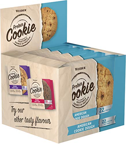 Weider Protein Cookies American Cookie Dough 12 x 90 g. Galleta de proteínas 100% vegana.