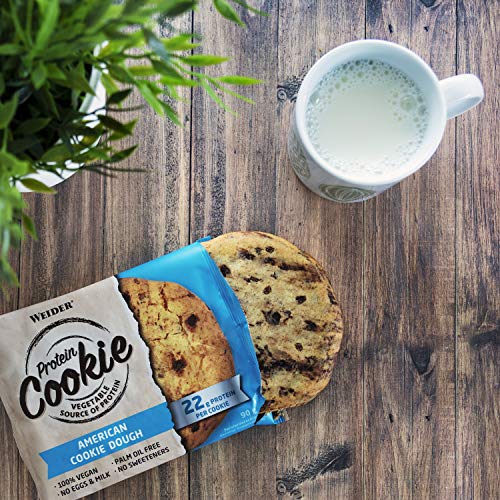 Weider Protein Cookies American Cookie Dough 12 x 90 g. Galleta de proteínas 100% vegana. Weider Protein Cookies American Cookie Dough 12 x 90 g. Galleta de proteínas 100% vegana.