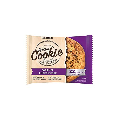 Weider Protein Cookies Caramel Choco Fudge 12 x 90 g. Galleta de proteínas 100% vegana Weider Protein Cookies Caramel Choco Fudge 12 x 90 g. Galleta de proteínas 100% vegana