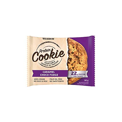 Weider Protein Cookies Caramel Choco Fudge 12 x 90 g. Galleta de proteínas 100% vegana