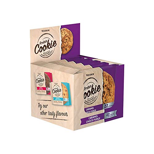 Weider Protein Cookies Caramel Choco Fudge 12 x 90 g. Galleta de proteínas 100% vegana Weider Protein Cookies Caramel Choco Fudge 12 x 90 g. Galleta de proteínas 100% vegana