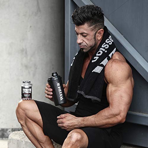 Weider Testo Xtreme. Incrementa los niveles de energía, fuerza y resistencia. Contiene Ashwagandha, Extracto de Fenogreco y Maca (120 Caps)