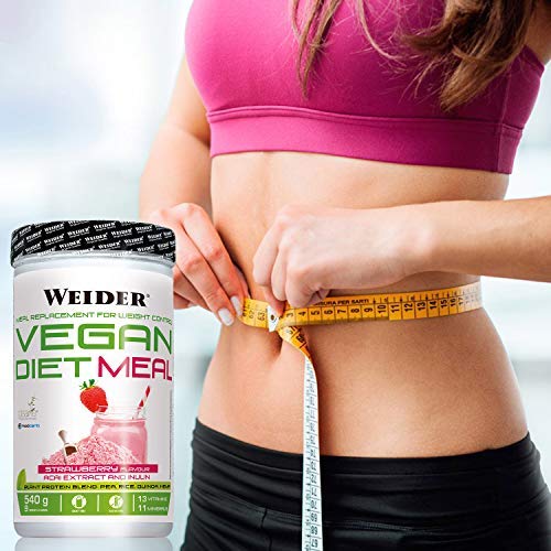 Weider Vegan Diet Meal Fresa 540 Gr. Sutituto de comida 100% vegano.Sin gluten. Ideal para dieta Weider Vegan Diet Meal Fresa 540 Gr. Sutituto de comida 100% vegano.Sin gluten. Ideal para dieta