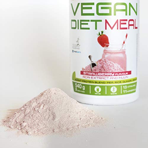 Weider Vegan Diet Meal Fresa 540 Gr. Sutituto de comida 100% vegano.Sin gluten. Ideal para dieta Weider Vegan Diet Meal Fresa 540 Gr. Sutituto de comida 100% vegano.Sin gluten. Ideal para dieta