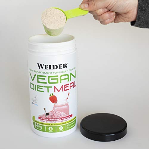 Weider Vegan Diet Meal Fresa 540 Gr. Sutituto de comida 100% vegano.Sin gluten. Ideal para dieta Weider Vegan Diet Meal Fresa 540 Gr. Sutituto de comida 100% vegano.Sin gluten. Ideal para dieta