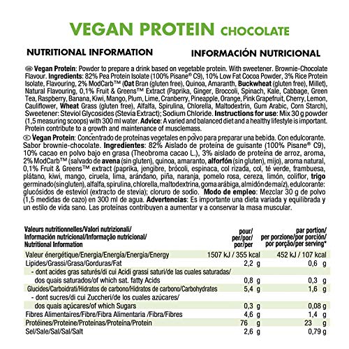 Weider Vegan Protein, Pack multisabor en sobres, Proteína 100% vegetal de guisante (PISANE) y arroz, Sin gluten, Sin lactosa, Sin aceite de palma (18 sobres x 30g)