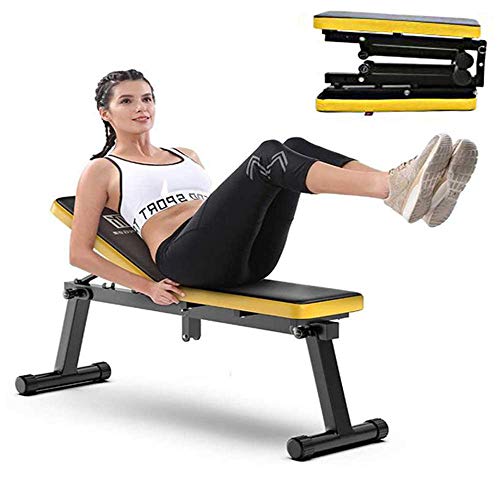 WeiJX Ajustable Banco de Ejercicio con Pesas, Robusto Marco de Acero - La Carga 200 kg, 3 Regulables en Altura portátil Plegable, Excepto Espacio para Body Fitness Workout