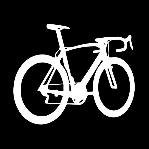 WEILONG 15 CM * 12,4 CM Hermosa Silueta Bicicleta Deslumbrante Vinilo calcomanía decoración Fresca Pegatina de Coche Negro/Plateado C27-0883-Plata