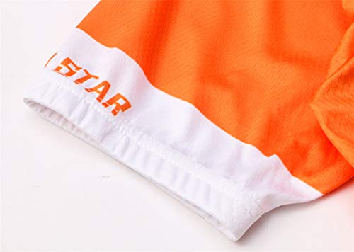 Weimostar - Maillot de ciclismo para hombre de manga corta para bicicleta de montaña o carretera, camiseta de ciclismo para hombre, transpirable, color naranja, talla XXL Weimostar - Maillot de ciclismo para hombre de manga corta para bicicleta de montaña o carretera, camiseta de ciclismo para hombre, transpirable, color naranja, talla XXL