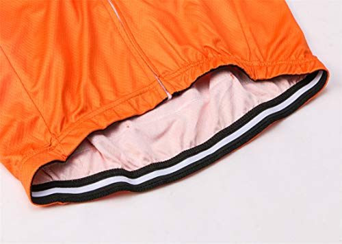 Weimostar - Maillot de ciclismo para hombre de manga corta para bicicleta de montaña o carretera, camiseta de ciclismo para hombre, transpirable, color naranja, talla XXL Weimostar - Maillot de ciclismo para hombre de manga corta para bicicleta de montaña o carretera, camiseta de ciclismo para hombre, transpirable, color naranja, talla XXL