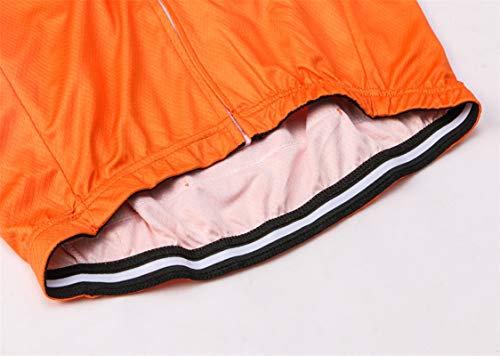 Weimostar - Maillot de ciclismo para hombre de manga corta para bicicleta de montaña o carretera, camiseta de ciclismo para hombre, transpirable, color naranja, talla XXL