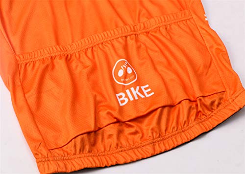 Weimostar - Maillot de ciclismo para hombre de manga corta para bicicleta de montaña o carretera, camiseta de ciclismo para hombre, transpirable, color naranja, talla XXL