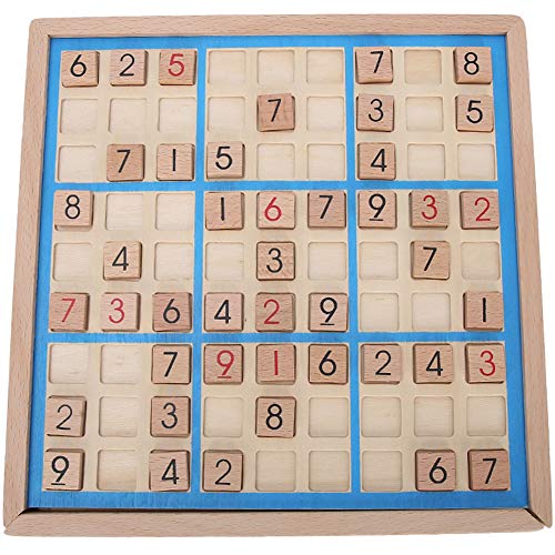 Weiyiroty Madera Tablero Sudoku Entrenamiento LóGica Tablero, Razonamiento Ajedrez Pensamiento NuméRico Juego Acertijo MatemáTico Juguetes con Cajones para Principiantes Maestros Regalo para NiñOs