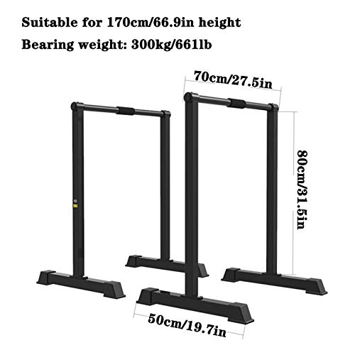 WEIZI Estante para Sentadillas Equipo de calistenia Torre de energía Barras de inmersión en el Suelo Estación de dominadas Push-up Estante de energía de 300 kg 661 LB