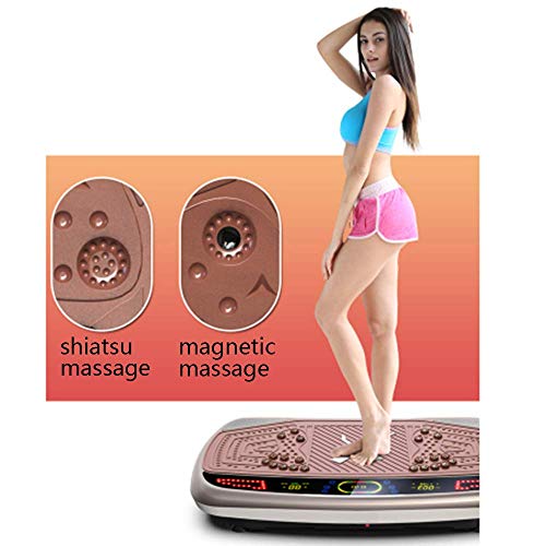 WEIZI Luces Intermitentes Vibration Power Plates Plataforma vibratoria para Ejercicio Magnoterapia y 99 velocidades y 5 programas Pantalla a Color Inteligente Altavoces duales envolventes esté