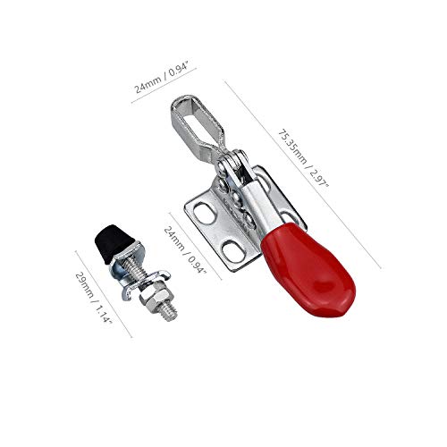 WEKON 6pcs Abrazadera de Palanca, Abrazadera de Palanca de Sujeción Vertical, Abrazadera Push Pull Horizontal, Abrazadera de Palanca Manual Horizontal GH-201 Ángulo 90 Acero Inoxidable Grueso WEKON 6pcs Abrazadera de Palanca, Abrazadera de Palanca de Sujeción Vertical, Abrazadera Push Pull Horizontal, Abrazadera de Palanca Manual Horizontal GH-201 Ángulo 90 Acero Inoxidable Grueso