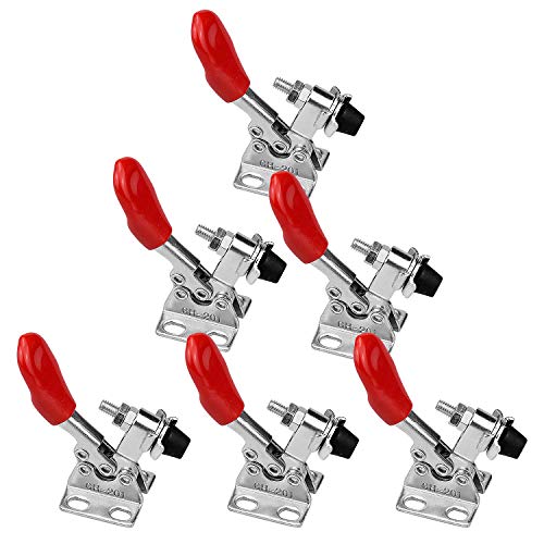 WEKON 6pcs Abrazadera de Palanca, Abrazadera de Palanca de Sujeción Vertical, Abrazadera Push Pull Horizontal, Abrazadera de Palanca Manual Horizontal GH-201 Ángulo 90 Acero Inoxidable Grueso WEKON 6pcs Abrazadera de Palanca, Abrazadera de Palanca de Sujeción Vertical, Abrazadera Push Pull Horizontal, Abrazadera de Palanca Manual Horizontal GH-201 Ángulo 90 Acero Inoxidable Grueso