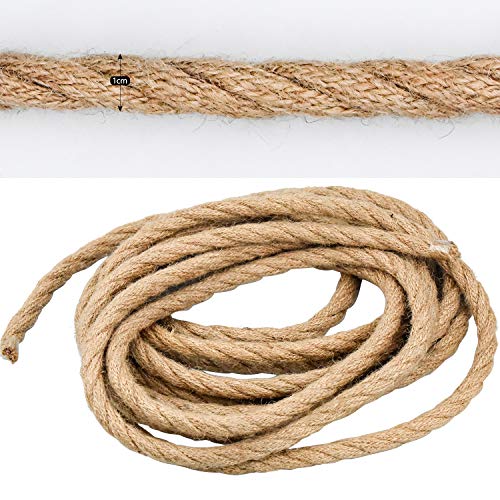 WEKON Cable de Luz Vintage, Cable Eléctrico de Lino, Cable de Alimentación para Lámpara Colgante, Cable Eléctrico Tenzada 5M Núcleo 0.75MM²Cobre y Cáñamo para Lámpara de Techo Industrial WEKON Cable de Luz Vintage, Cable Eléctrico de Lino, Cable de Alimentación para Lámpara Colgante, Cable Eléctrico Tenzada 5M Núcleo 0.75MM²Cobre y Cáñamo para Lámpara de Techo Industrial
