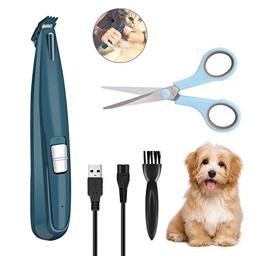 Welltop Cortapelos para Perro y Gato, Bajo Ruido y Vibración, Máquina de Cortar Pelo Inalambrica Profesional para Mascotas Pequeñas Medianas y Grande