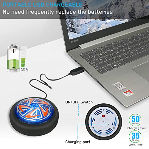 welltop Hover Hockey Set Toys, Hovering Hockey Game con 2 Objetivos y Luces LED, Regalos de fútbol aéreo de Interior para 3 4 5 6 7 8 9 años Niños welltop Hover Hockey Set Toys, Hovering Hockey Game con 2 Objetivos y Luces LED, Regalos de fútbol aéreo de Interior para 3 4 5 6 7 8 9 años Niños