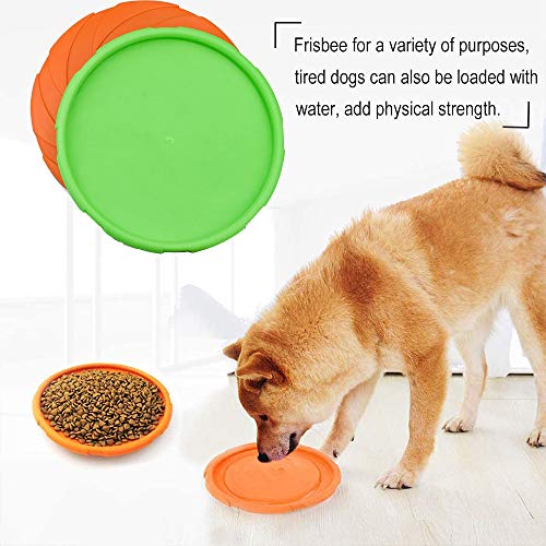 WELLXUNK Perros interactivos Frisbee, 2 Pcs Frisbee Perro, Juguete de Disco Volador para Perro, para Adiestramiento de Perros Juguetes de Tiro, Captura y Juego (L)