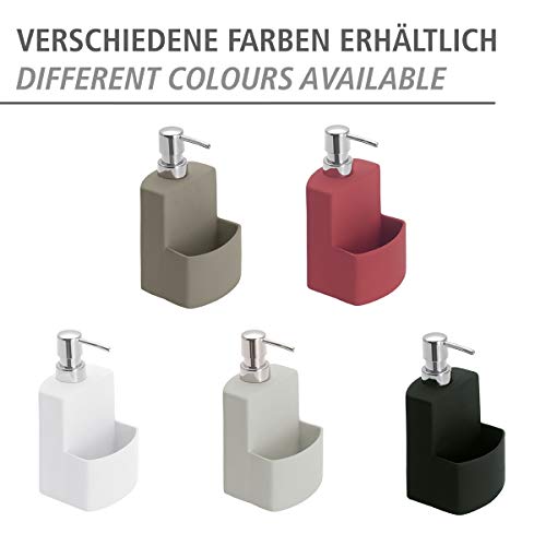 WENKO 3620115100 True Colours Festival - Dispensador de Detergente para Cocina, Superficie Soft-Touch, 0.38 L, color Blanco ,10 x 18 x 10 cm