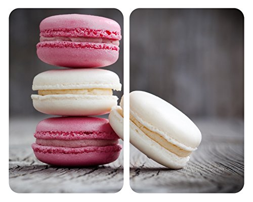WENKO Placas cobertoras de vidrio universales Macarons, 2er Set, Kochplattenabdeckung und Schneidebrett für alle Herdarten, Vidrio endurecido, 30 x 52 cm, Multicolor WENKO Placas cobertoras de vidrio universales Macarons, 2er Set, Kochplattenabdeckung und Schneidebrett für alle Herdarten, Vidrio endurecido, 30 x 52 cm, Multicolor