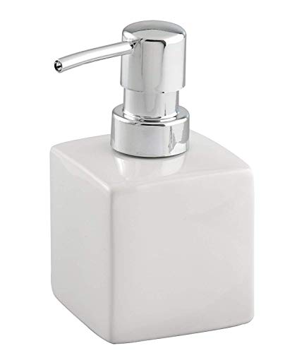 Wenko Square Dosificador Jabón, Cerámica, Blanco, 7 x 7 x 13 cm Wenko Square Dosificador Jabón, Cerámica, Blanco, 7 x 7 x 13 cm