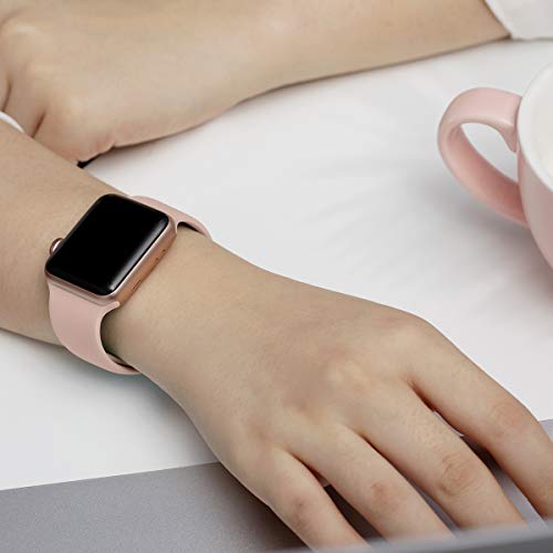 Wepro 3 Pack Correas Compatible con Apple Watch Correa 38mm 42mm 40mm 44mm, Correa de Silicona Suave de Repuesto Compatible con iWatch Series 6, 5 4 3 2 1, SE, 38mm/40mm-S/M, Negro/Gris/Rosa Wepro 3 Pack Correas Compatible con Apple Watch Correa 38mm 42mm 40mm 44mm, Correa de Silicona Suave de Repuesto Compatible con iWatch Series 6, 5 4 3 2 1, SE, 38mm/40mm-S/M, Negro/Gris/Rosa