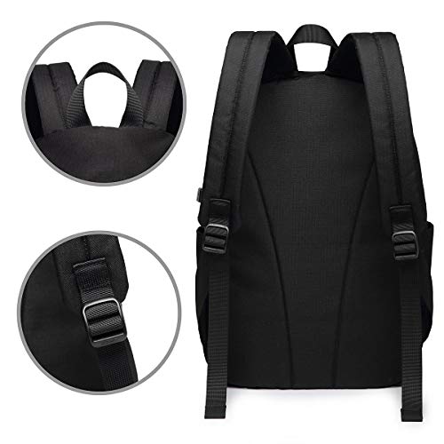 WEQDUJG Mochila Portatil 17" Pulgadas Mochila Hombre Mujer con Puerto USB, Elíptica Circular Minimalista Mochila para El Laptop para Ordenador del Trabajo Viaje