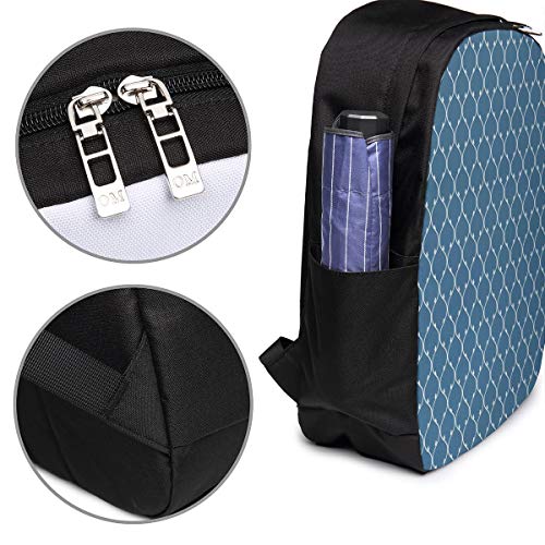 WEQDUJG Mochila Portatil 17" Pulgadas Mochila Hombre Mujer con Puerto USB, Líneas Curvas Que Forman elíptica Mochila para El Laptop para Ordenador del Trabajo Viaje