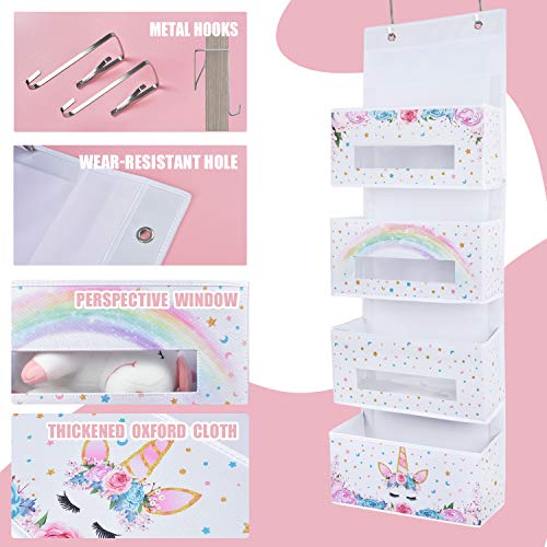 WERNNSAI Mágico Unicornio Organizador de Puerta - Organizador Colgante con 4 Bolsillos Grandes Estantes Colgantes Organizador Colgante de Pared para bebé Muchachas Juguete Pañal Armario Organizadores WERNNSAI Mágico Unicornio Organizador de Puerta - Organizador Colgante con 4 Bolsillos Grandes Estantes Colgantes Organizador Colgante de Pared para bebé Muchachas Juguete Pañal Armario Organizadores
