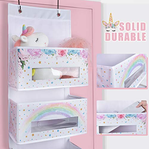 WERNNSAI Mágico Unicornio Organizador de Puerta - Organizador Colgante con 4 Bolsillos Grandes Estantes Colgantes Organizador Colgante de Pared para bebé Muchachas Juguete Pañal Armario Organizadores WERNNSAI Mágico Unicornio Organizador de Puerta - Organizador Colgante con 4 Bolsillos Grandes Estantes Colgantes Organizador Colgante de Pared para bebé Muchachas Juguete Pañal Armario Organizadores