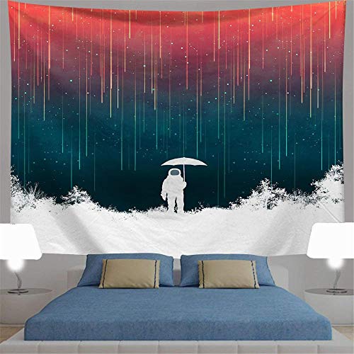 WERT Astronauta Espacial Rectangular Art Tapiz de Pared Estera de Viaje Manta de Playa Decoración del hogar Tapiz Fondo de Tela A15 180x200cm