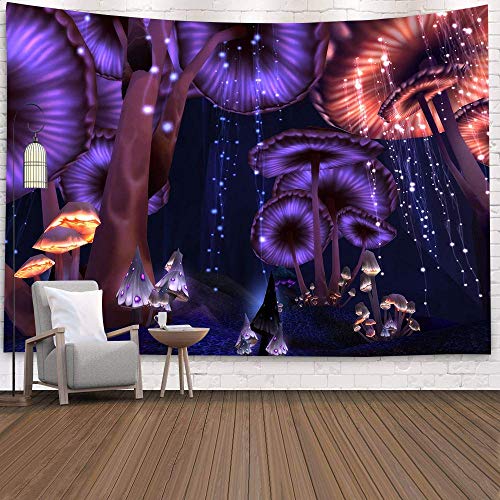 WERT Cuento de Hadas fantasía Tapiz Colgante de Pared Alfombra psicodélica Enorme Castillo de Setas brujería decoración de la habitación de los niños Tapiz de Pared A19 150x200cm WERT Cuento de Hadas fantasía Tapiz Colgante de Pared Alfombra psicodélica Enorme Castillo de Setas brujería decoración de la habitación de los niños Tapiz de Pared A19 150x200cm