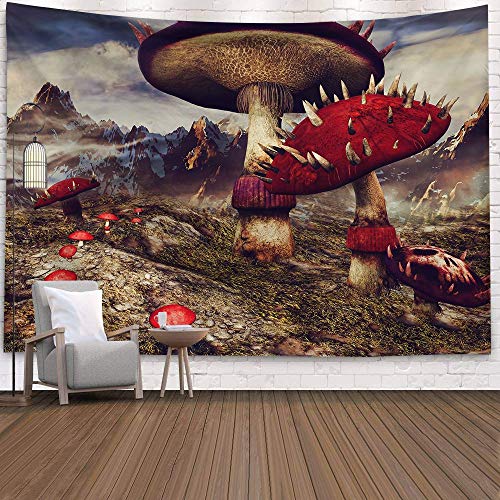 WERT Cuento de Hadas fantasía Tapiz Colgante de Pared Alfombra psicodélica Enorme Castillo de Setas brujería decoración de la habitación de los niños Tapiz de Pared A19 150x200cm WERT Cuento de Hadas fantasía Tapiz Colgante de Pared Alfombra psicodélica Enorme Castillo de Setas brujería decoración de la habitación de los niños Tapiz de Pared A19 150x200cm