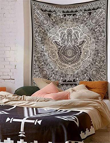 WERT Mandala patrón Tapiz Indio Colgante de Pared decoración Elefante Toalla de Playa Bohemia Manta Fina Estera de Yoga A4 95x73cm