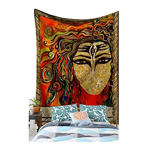WERT Mandala Tapiz Indio Bohemio Hippie Reina Sirena Cartel Art Deco Tapiz Tela de Fondo A12 150x200cm