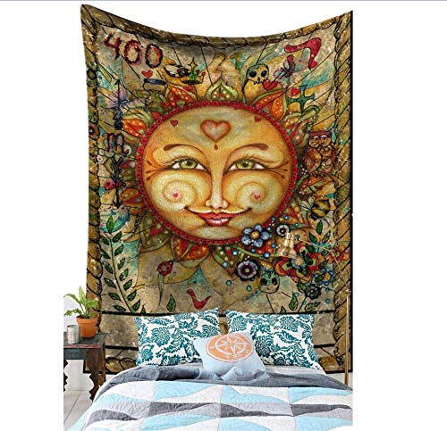 WERT Mandala Tapiz Indio Bohemio Hippie Reina Sirena Cartel Art Deco Tapiz Tela de Fondo A12 150x200cm WERT Mandala Tapiz Indio Bohemio Hippie Reina Sirena Cartel Art Deco Tapiz Tela de Fondo A12 150x200cm
