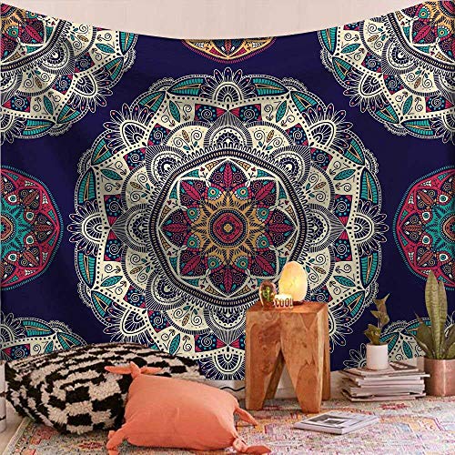 WERT Tapiz de Mandala Indio Chakra Sun Moon Hippie Alfombra de Granja Decoración de Dormitorio A2 200x150cm WERT Tapiz de Mandala Indio Chakra Sun Moon Hippie Alfombra de Granja Decoración de Dormitorio A2 200x150cm