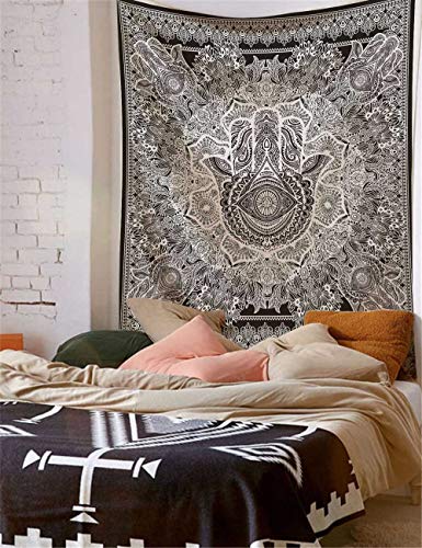 WERT Tapiz de Mandala Indio Chakra Sun Moon Hippie Alfombra de Granja Decoración de Dormitorio A2 200x150cm