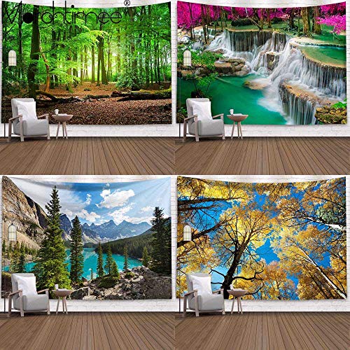 WERT Tapiz de Ventana de decoración de Granja Tapiz de Bosque psicodélico cabecera de Yoga mantón de Pared Tapiz A9 95x73cm WERT Tapiz de Ventana de decoración de Granja Tapiz de Bosque psicodélico cabecera de Yoga mantón de Pared Tapiz A9 95x73cm