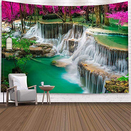 WERT Tapiz de Ventana de decoración de Granja Tapiz de Bosque psicodélico cabecera de Yoga mantón de Pared Tapiz A9 95x73cm WERT Tapiz de Ventana de decoración de Granja Tapiz de Bosque psicodélico cabecera de Yoga mantón de Pared Tapiz A9 95x73cm