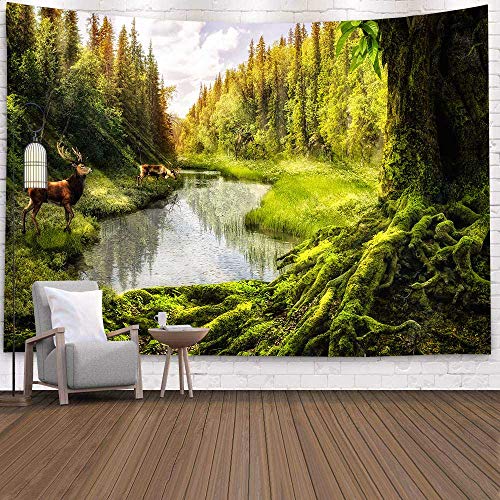 WERT Tapiz de Ventana de decoración de Granja Tapiz de Bosque psicodélico cabecera de Yoga mantón de Pared Tapiz A9 95x73cm WERT Tapiz de Ventana de decoración de Granja Tapiz de Bosque psicodélico cabecera de Yoga mantón de Pared Tapiz A9 95x73cm