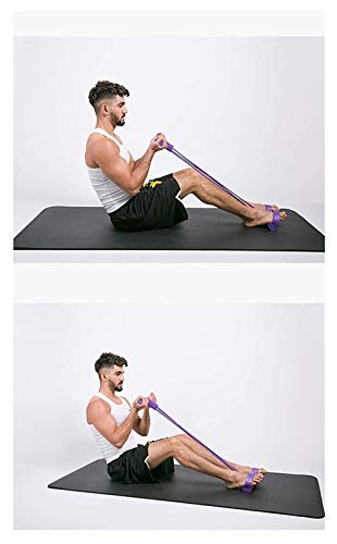 WERTYG Panza Trainer, Pedal Banda de Resistencia, de 4 Tubos de látex Natural Sit-Culturismo Expander, Abdomen/Cintura/Yoga estirando el Brazo Que Adelgaza Formación-púrpura (Color: Rojo) WERTYG Panza Trainer, Pedal Banda de Resistencia, de 4 Tubos de látex Natural Sit-Culturismo Expander, Abdomen/Cintura/Yoga estirando el Brazo Que Adelgaza Formación-púrpura (Color: Rojo)