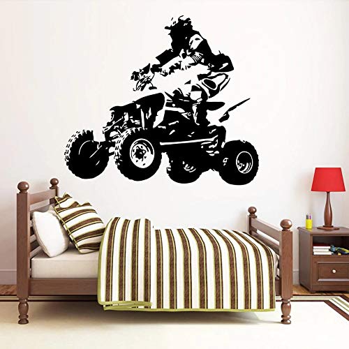 WERWN ATV Rider Pegatina de Pared Quad Bike Vinilo Arte decoración de Pared hogar Dormitorio Bicicleta Pegatina de Pared