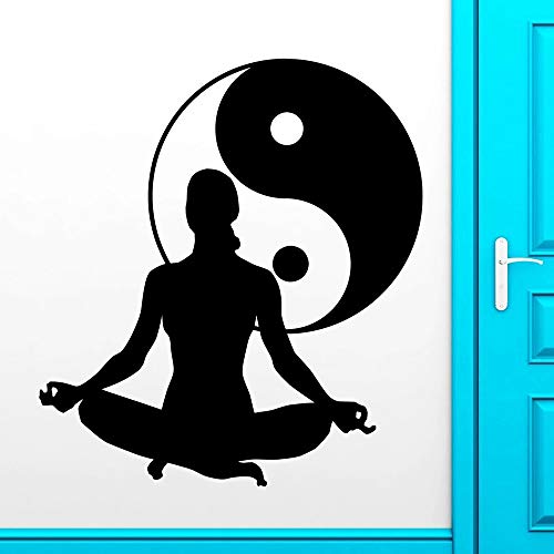 WERWN Yoga Vinilo Pegatinas de Pared meditación meditación Salud Yin y Yang Tai chi Yoga Pegatinas de Pared decoración de la Pared Dormitorio Pegatinas de Pared para el hogar WERWN Yoga Vinilo Pegatinas de Pared meditación meditación Salud Yin y Yang Tai chi Yoga Pegatinas de Pared decoración de la Pared Dormitorio Pegatinas de Pared para el hogar